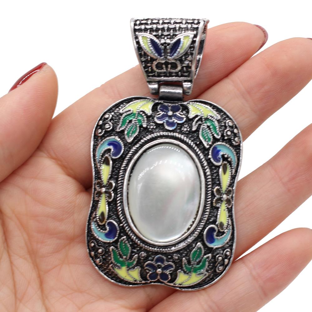 1Pc, Energy Natural Stone Pendant, Bohemian Crystal Lapis Lazuli Agate Opal Blue Turquoise Gemstone Charms for Jewelry Making DIY Necklace Accessories