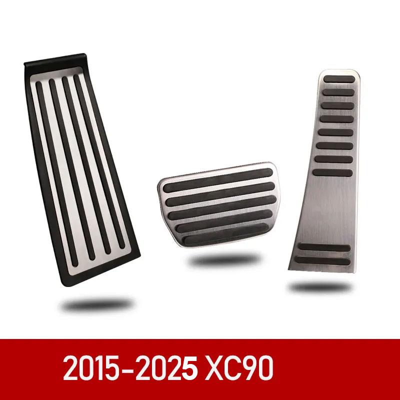 Car Accelerator Brake Pedal Footrest Pedal Plate Cover For Volvo XC60 XC90 S90 v90 s60 v60 xc40 Accessories 2022-25