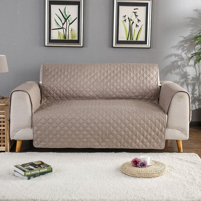 

Сплошной цвет, чехол для дивана, моющийся, съемный, подлокотник для полотенец, чехлы для диванов, чехлы для диванов, собак, домашних животных, одноместный/двух/трехместный 55x196cm бежевый