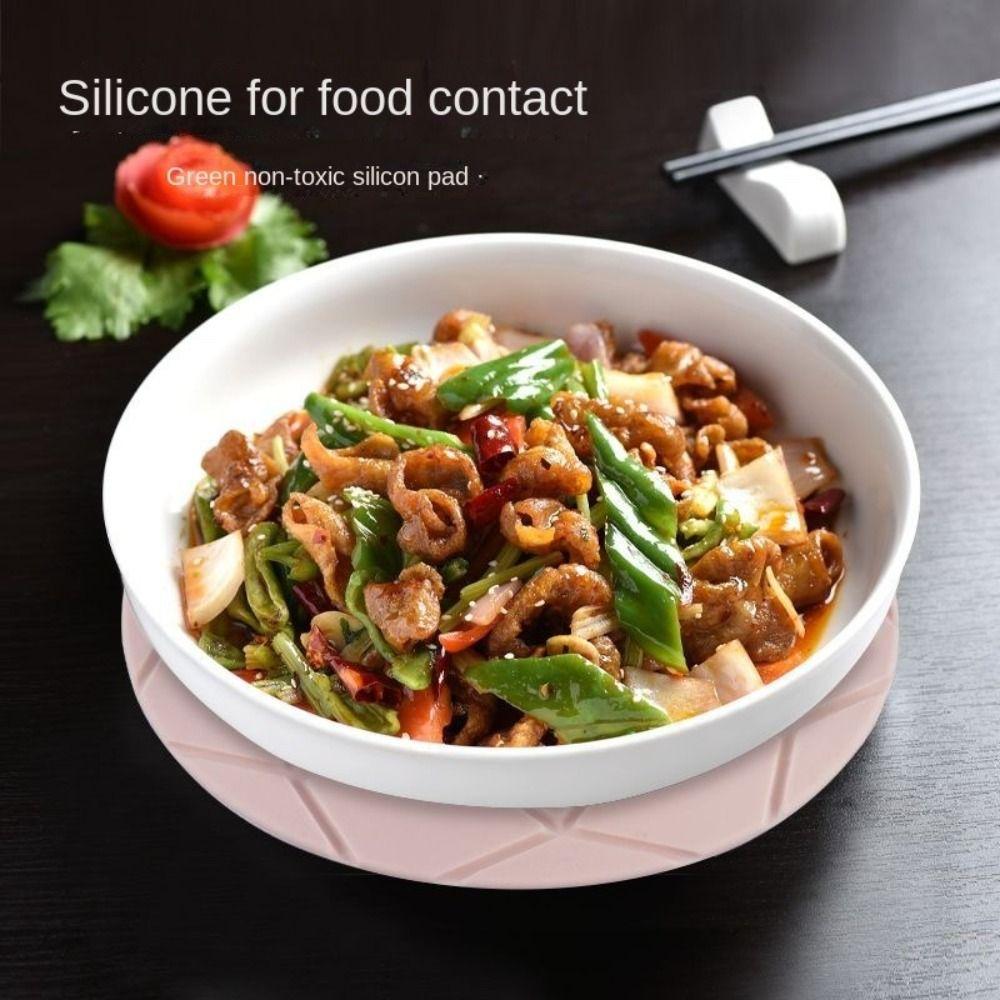 Non Slip Heat Insulation Pad Simple Tableware Pad Creative Silicone Pot Mat  Restaurant