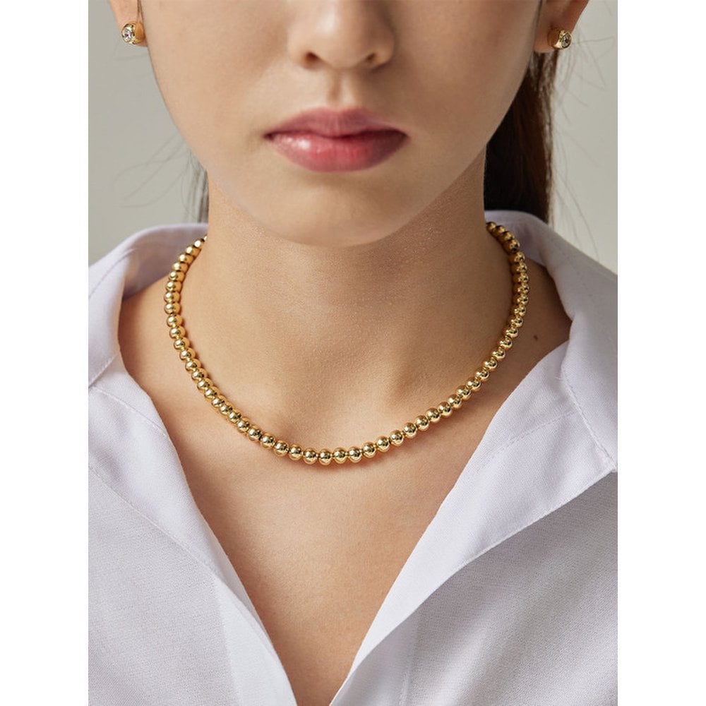 [Byhyeres] (Y) Ball Bead Necklace 6.0mm Bh7N53733Yb450