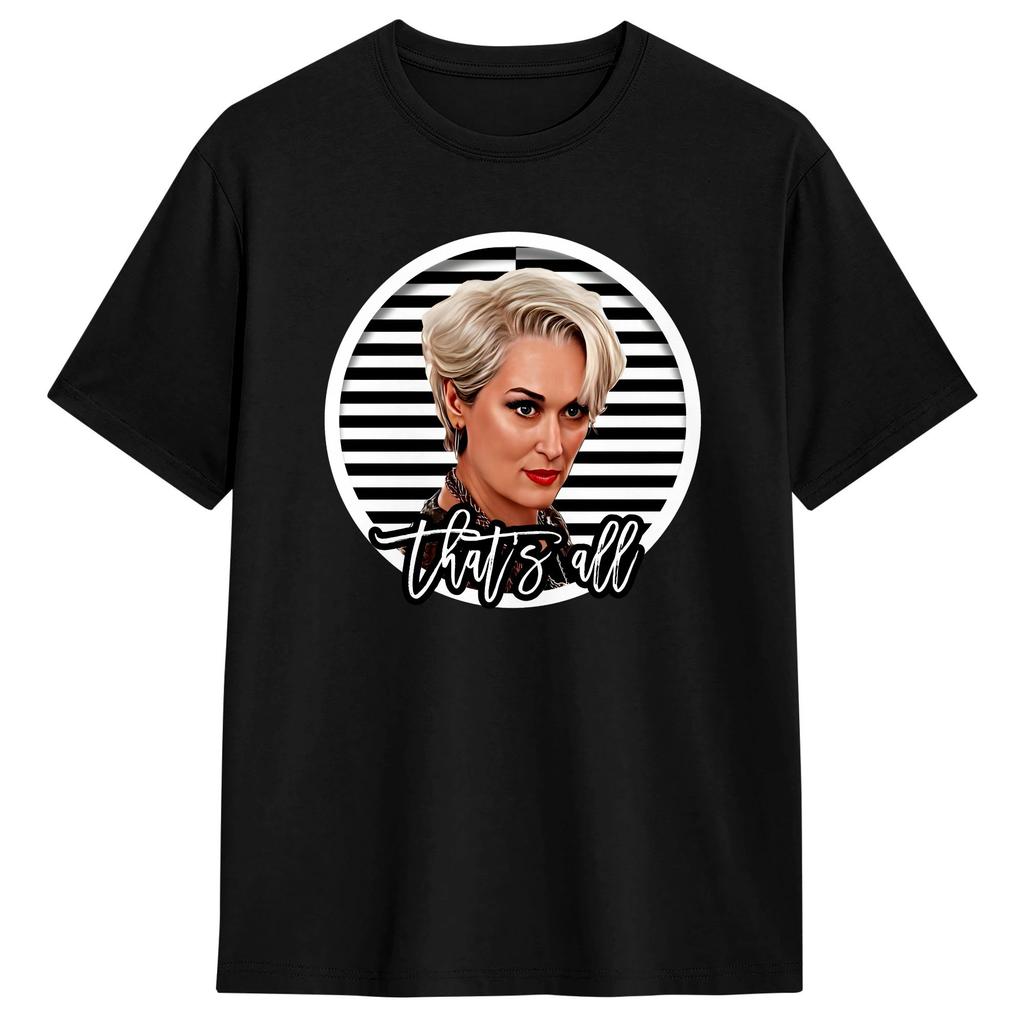 Miranda Priestly Movie The Devil Wears Pradaed Tshirts Cotton Tees Summer Streetwear Shortsleeve Tshirt O Neck Loose Tshirt