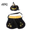 Dog Wizard Hat And Cloak 1 Set Halloween Cat Witch Costume Black Cape Hat Moon Pet with Strap Star Pointed for Cats Small Medium Dogs Festive Party