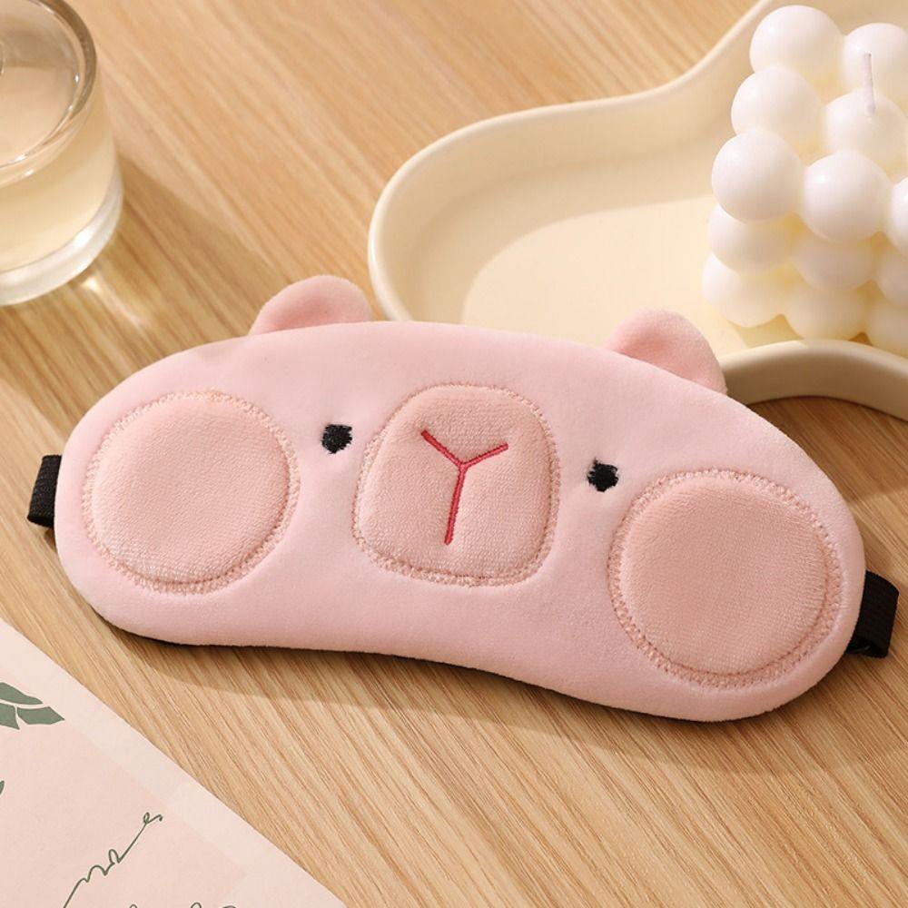 Cute Plush Sleeping Eye Covers Cartoon Night Eyeshade Shading Sleeping Mask  Eye Care Tools