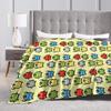 Junimos Blue Chicken Stardew Valley Blanket Warm Soft Fluffy Plush Throw Blanket For Couch Camping Flannel Bedspread Bed Cover