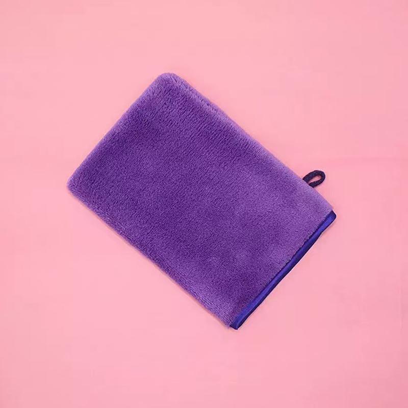 1Pc Reusable Facial Cleansing Glove Microfiber Cloth Makeup Remover Towel Face Towel Face Cleaner Pads Face Care Tool