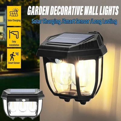 3000mah Modern Decorative LED Solar Lamp Wall Lamp Garden Lamp, with Body Sensor Multiple Lighting Modes Long Lasting Life