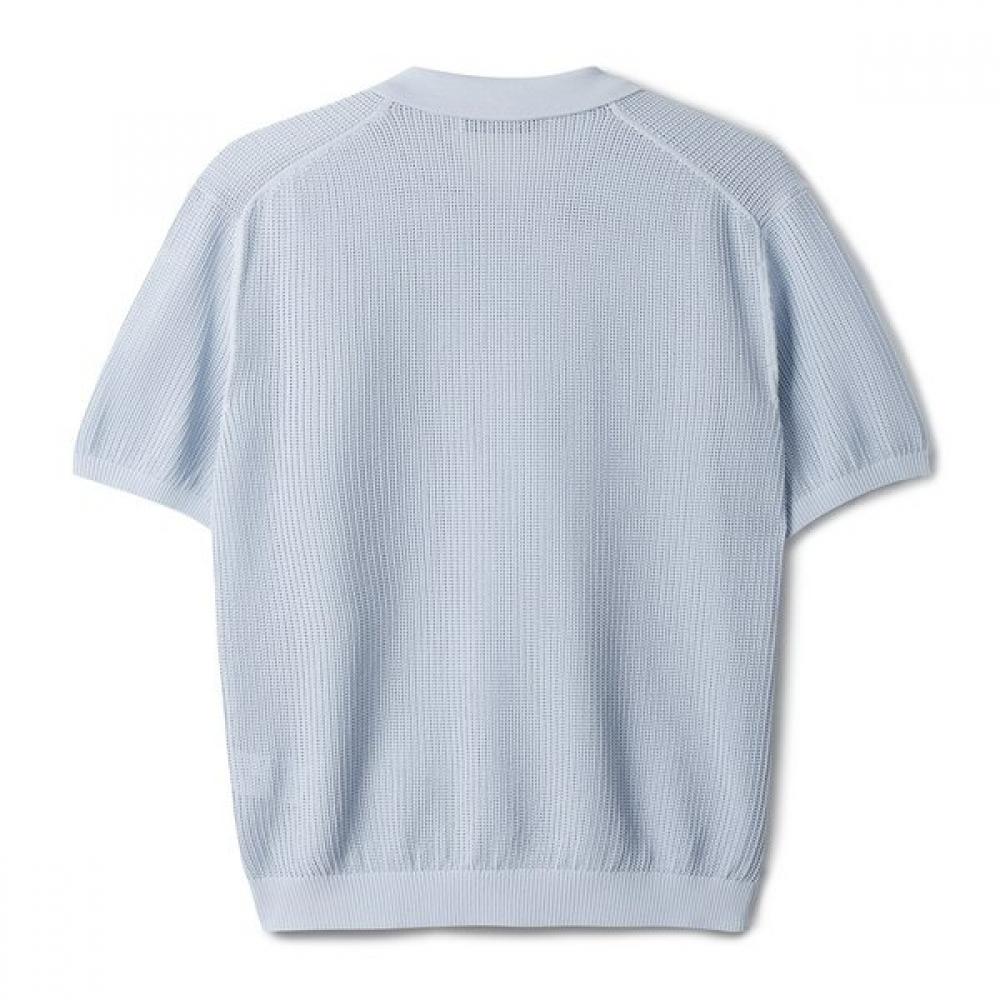 Series Loose Fit Half Sleeve Polo Sweater  Sawam25801bus 
