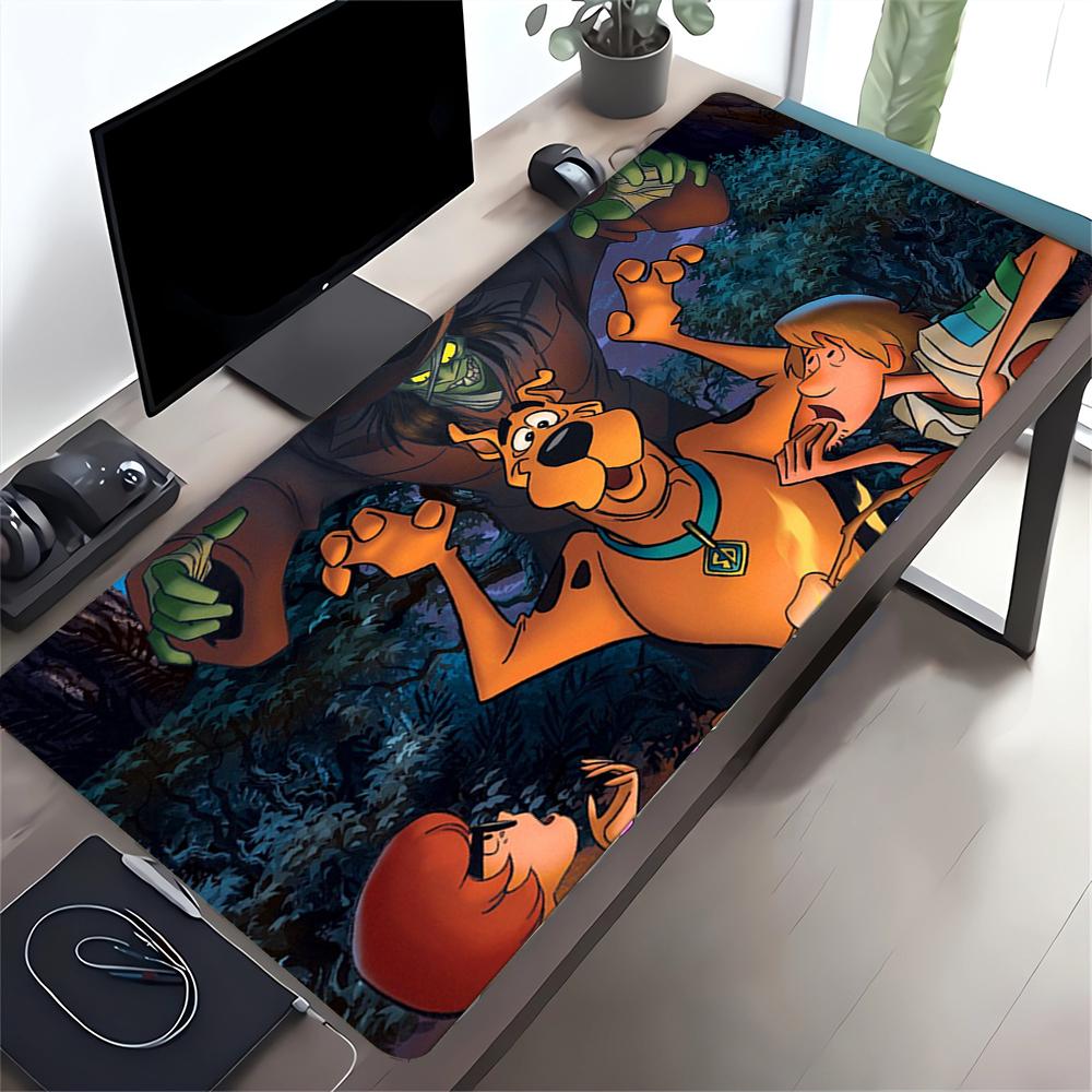 Scoobydoo Mystery Night Large Gaming Mouse Pad Nonslip Rubber Base Waterproof Desk Mat For Office Pc Laptop