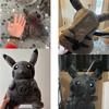 30CM X Fragment Anime Character Dark Pikachu Doll Kawaii Pop Doll Black Pikachu Pillow Birthday Gift Female