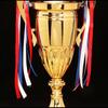 Metal Award Trophy First Place Trophies Rewards with Base for Football Soccer Baseball Sports Tournaments Party Decorations