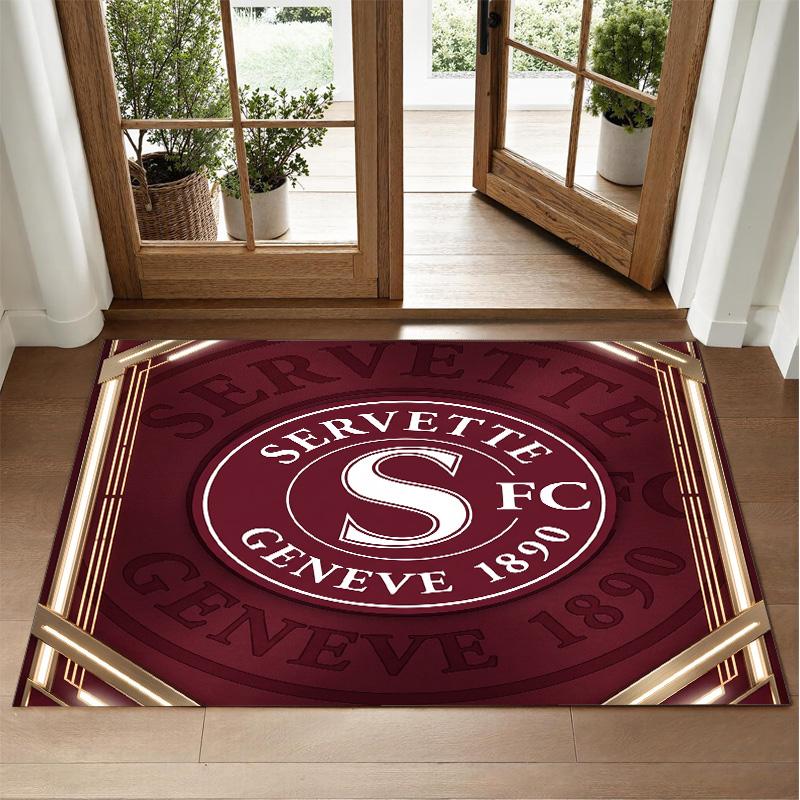 Servette FC Design Crystal Velvet Rug Soft Decorative Mat for Bedroom Entrance