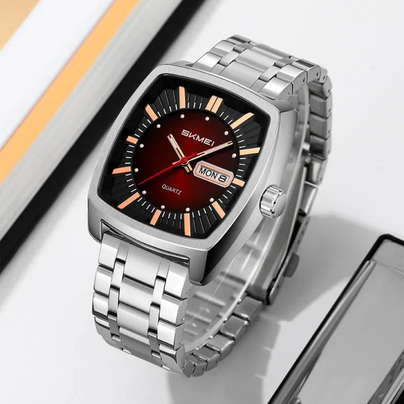 Skmei Pánské hodinky Ležérní Módní Originální Křemenné Hodinky pro Muže Vodotěsné Nerezové Ocelové Luminiscenční Datum Týden Trend Šaty Náramkové hodinky