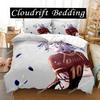 New B-Blue L-Lock Bedding Set Single Twin Full Queen King Size Bed Set Adult Kid Bedroom Duvet Cover Sets 3D Anime Bed Sheet Set