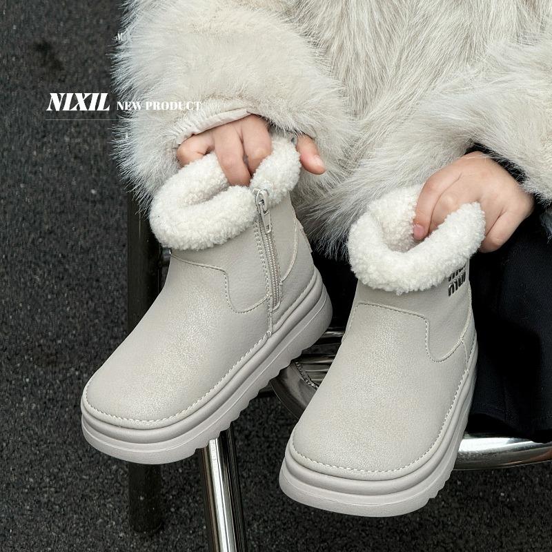 

Зимние детские сноубутсы Classmate водонепроницаемые и нескользящие большие хлопковые сапоги простые универсальные из овечьей шерсти для мальчиков и девочек хлопковые сапоги 22-25 yards whole hand 4 pairs starting batch