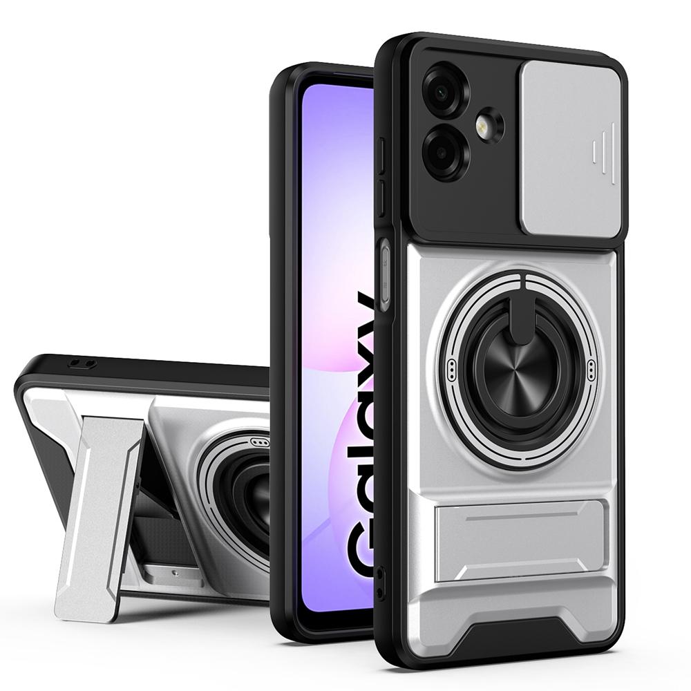 KEYSION Magnetic Phone Case for Samsung A07 A06 4G A05 Slide Camera Protection Upright Kickstand 360 Ring Shockproof Back Cover