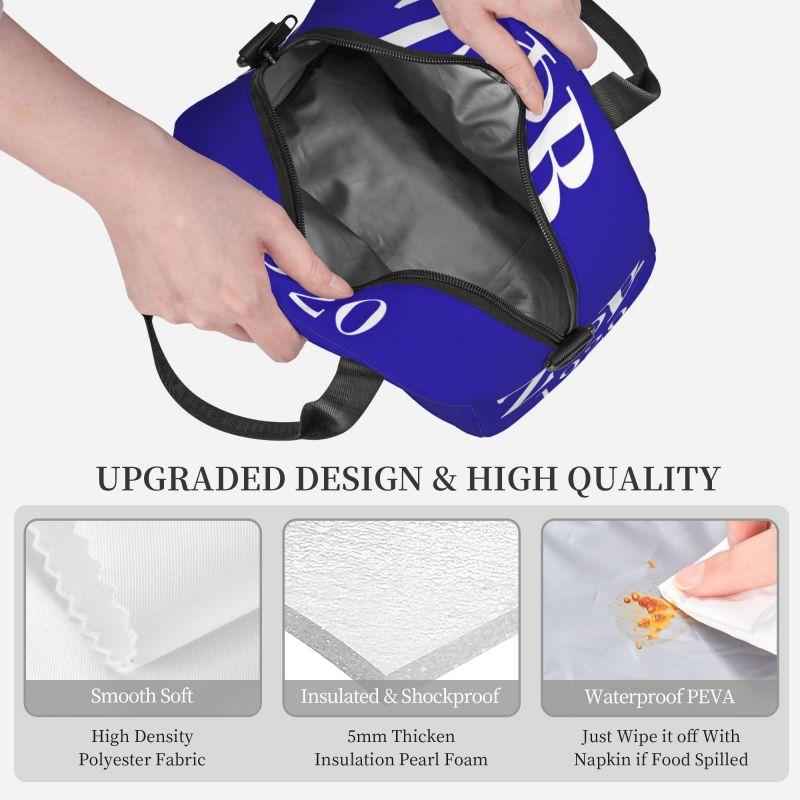 Zeta Phi Beta 1920 Insulated Lunch Bag Portable Waterproof Thermal Lunch Box with Adjustable Shoulder Strap for Picnic Beach