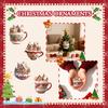 2D Acrylic Christmas Teacup Snow House Suitable For Keychains, Car Rearview Mirror Accessories, Backpack