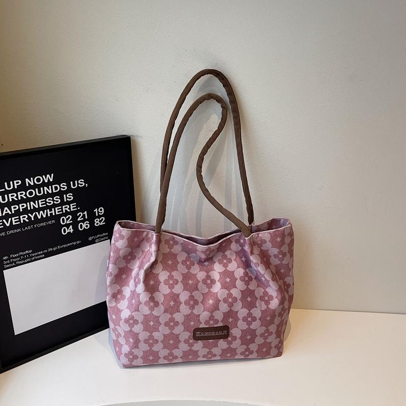 Print Student Shoulder Class Bag Women's Large Capacity Tote Bag