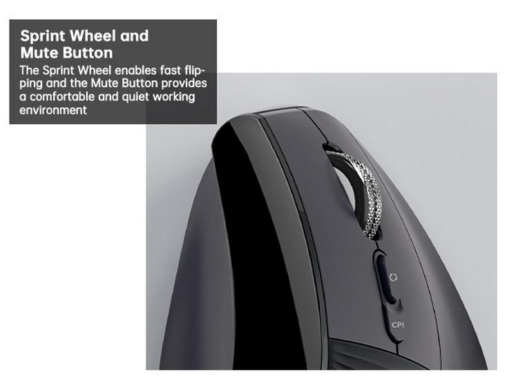 JOMAA Wireless Bluetooth RGB Ergonomic Vertical Mouse with Dual Mode & Speed Roller