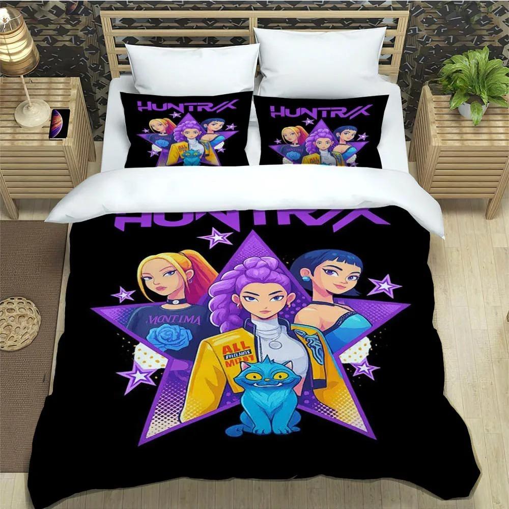 Comforter Kpop Demon Hunters Printed Bedding Sets Exquisite Bed Supplies Set Comforter Set Bedding Set Luxury Birthday Gift