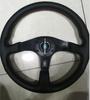 Volante in Pelle per Auto da 14 pollici con Pelle a Pori Fini per Corsa Universale - Design Semplice