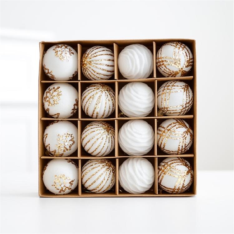 Zestaw 16 Stylowych Bombek na Choinkę Zawieszka Kolorowe Dekoracje Świąteczne Festiwalowe Ozdoby na Drzewko