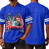 Men's Casual V Neck Jersey 250th America Independence Day Printed Short Sleeve Sports T Shirt Top with Lettering