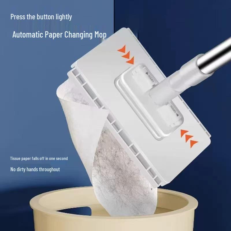 Sorbonne Multi-Functional Flat Mop: Auto-Clamping, Hand-Wash-Free, for Easy Household Cleaning Single Mop