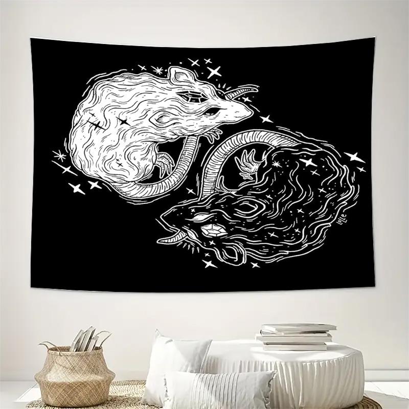 Dunkles Ästhetik Wandteppich Himmlischer Mond Sonne Gotisches Wandbehang Zimmerdekor Hexenhaftes Wohnaccessoire Fantasy Kunst Wanddekor Spirituelles Tap
