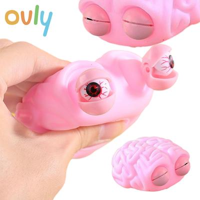 Ovly Pop-eyed Brains Halloween Creative Wacky Funny Quirky Decompression Stress Relief Toy Squeeze Toys ADHD Kawai Cute Gift