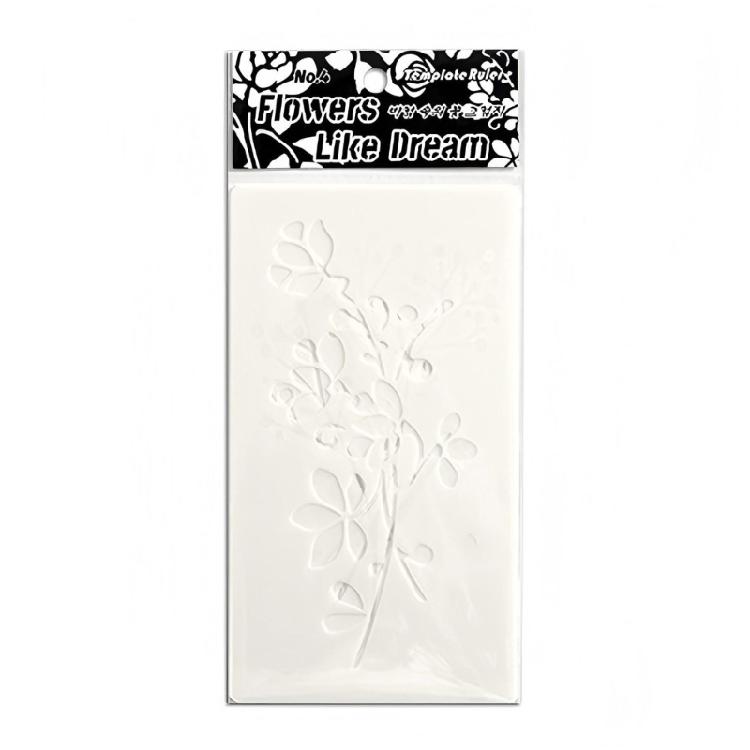 

4 Pcs Flowers Stencils Leaves Drawing Templates Decorative Template For Art Projects And Decorative Crafting