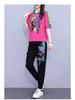 Women's Summer 2025 Hooded Tracksuit: Stylish Loose-Fit Two-Piece with Trendy Print Design.