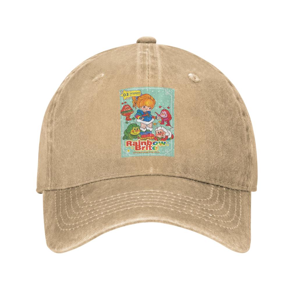 Rainbows Brite Baseball Caps Snapback Washed Denim Hats Outdoor Adjustable Casquette Hip Hop Baseball Cowboy Hat for Unisex Women