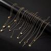 9 Pcs Multi-layered Gold Color Necklace Set for Women Fashion Zircon Heart Butterfly Star Moon Snake Pendant Necklaces Set