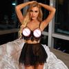 1 Set Popular Lace Female Bra Dress Lady Babydoll Underwear Sex Clothes for Honeymoon