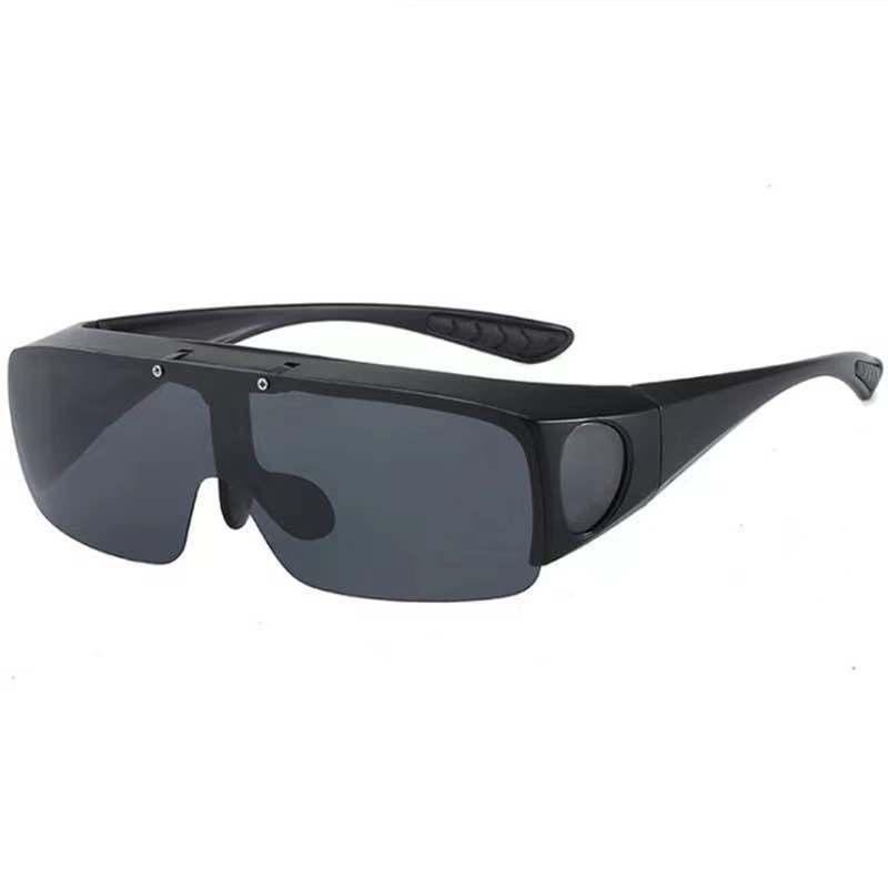 

Polarized Night Vision Cycling Glasses - Clip-on Sunglasses for Men & Women, Day & Night Use, Fit Over Prescription Glasses.
