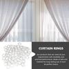 200pcs Curtain Rings Perforated Plastic Hanging Rings For Window Shower Curtains Household Curtain Accessories