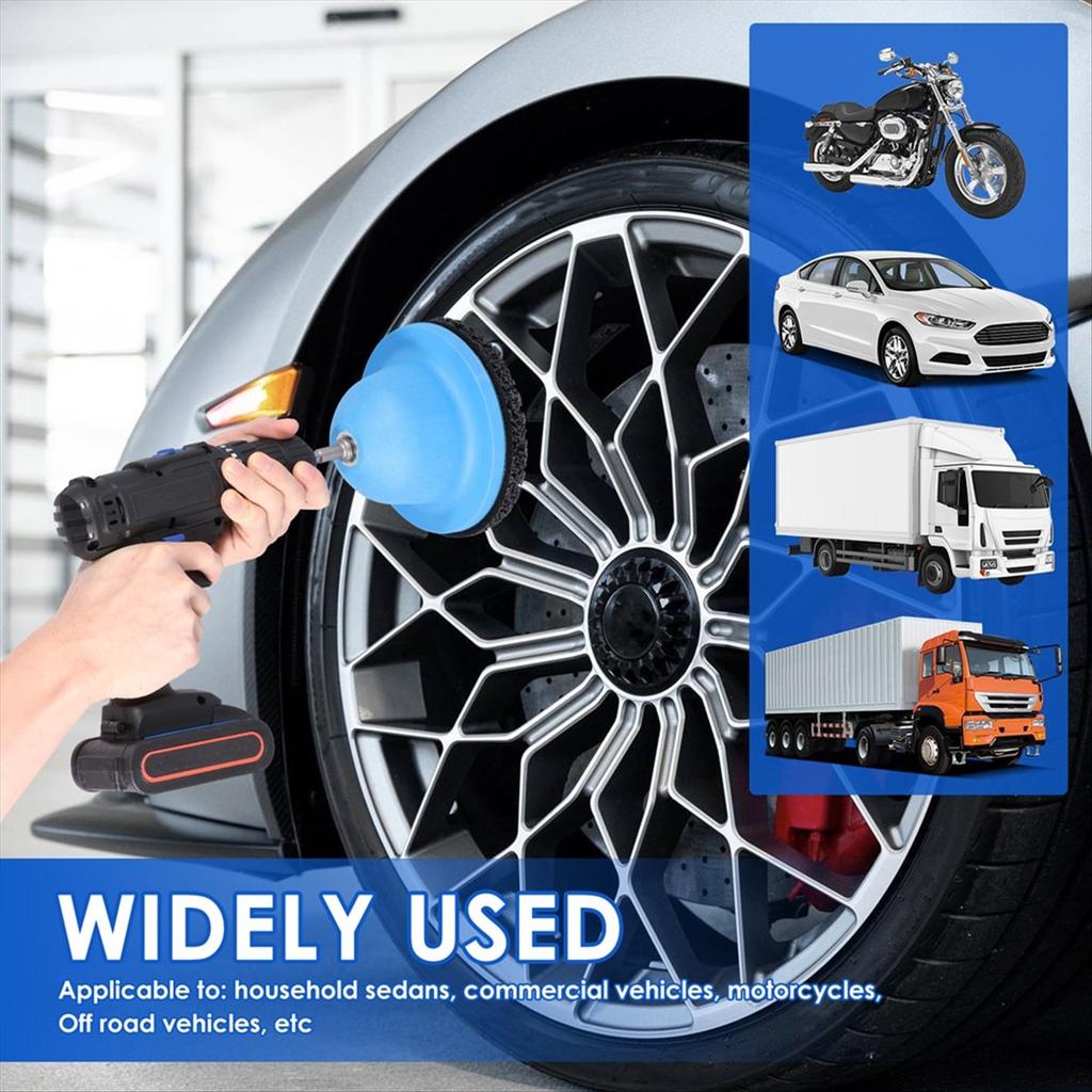 BHBL Wheel Hub Brush Cleaning Rotor Auto Wheel Hub Grinder Rust Grinding Removal Tool with Drill Adapter for Car Truck