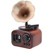 Mini Retro Gramophone Music Box - Rotating Record Player Ornament for Children's Holiday & Living Room Decor