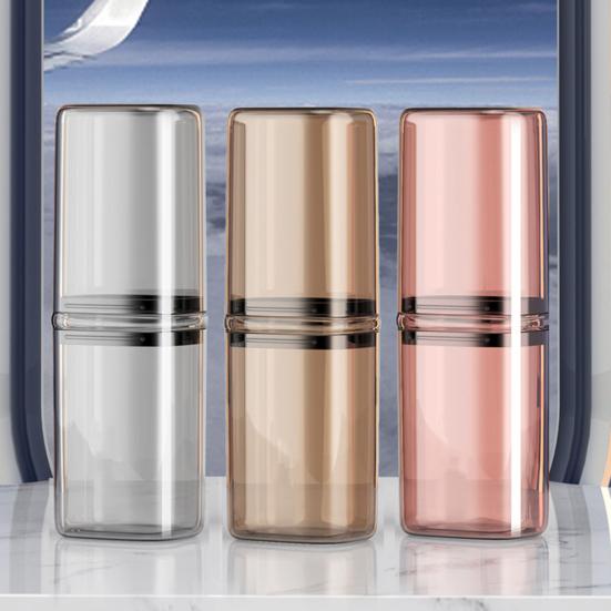 Travel Wash Cup Portable Toothbrush Cup Detachable Mouthwash Cup Leak-Proof Toiletries Storage Box for Travel Business Trips
