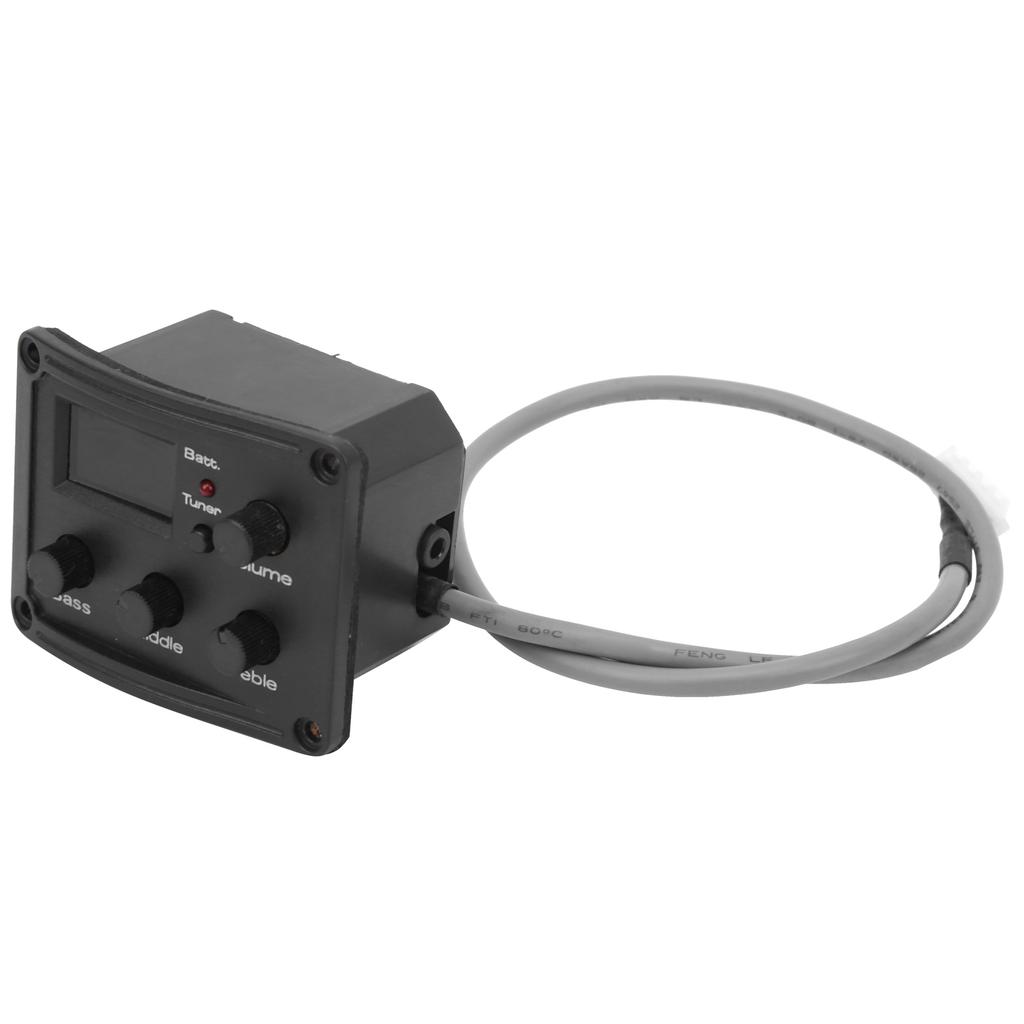 Ukulele Pickup EQ Color Tuner with LED Display Electric Box 3‑Segment Equalizer Musical