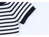 Women's Striped One-Shoulder Short-Sleeve Knit Top - Sexy Backless Ice Silk T-Shirt