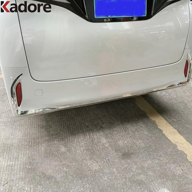 For Toyota Alphard Vellfire 2024 2025 2026 Steel Car Front Rear Bottom Bumper Cover Trim Fog Light Bezel Trims Accessories