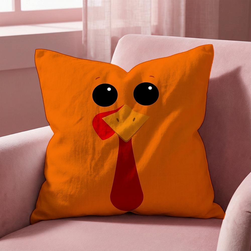 Holiday Thanksgiving Cushion Cover MultiScene Pillow Cover for Home Car Reversible Soft Durable for Daily Use