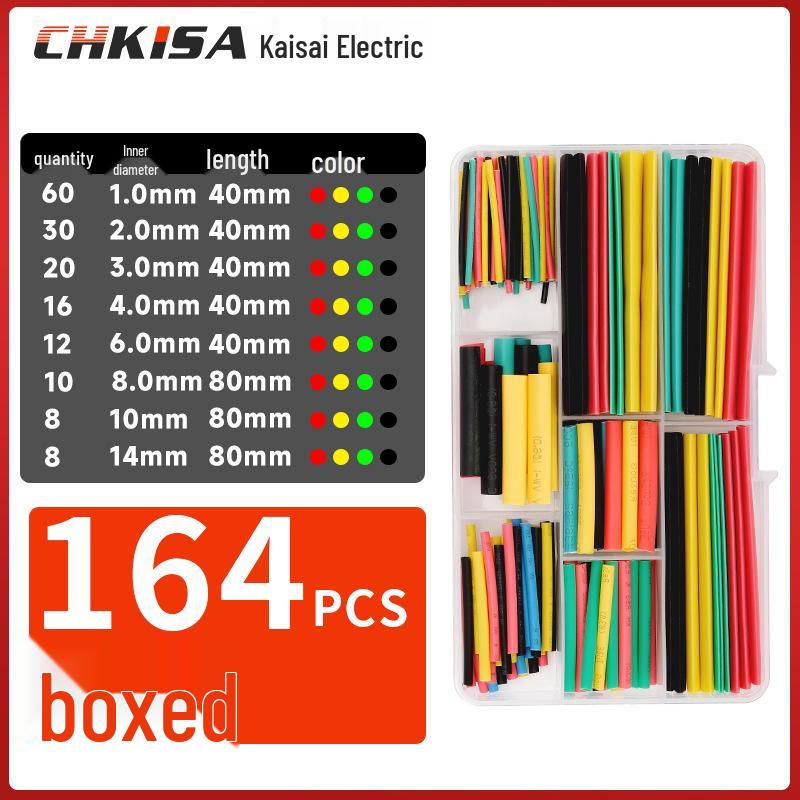 Boxed and Bagged Colored Heat Shrink Tubes - 530pcs Insulation Sleeves and 560pcs Electrician Wiring Tubes