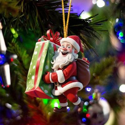 Festive Hanging Decoration Christmas Tree Ornament Festive Santa Claus Hanging Decorations for Christmas Tree Set of 7 for Home