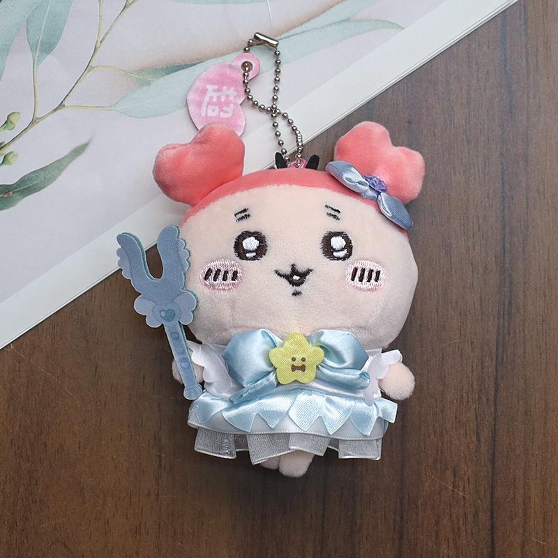 yiji Doll First Generation Magical Girl Generation Usagi Momonga Hachiware Cartoon Plush Doll Doll School Bag Pendant Gift