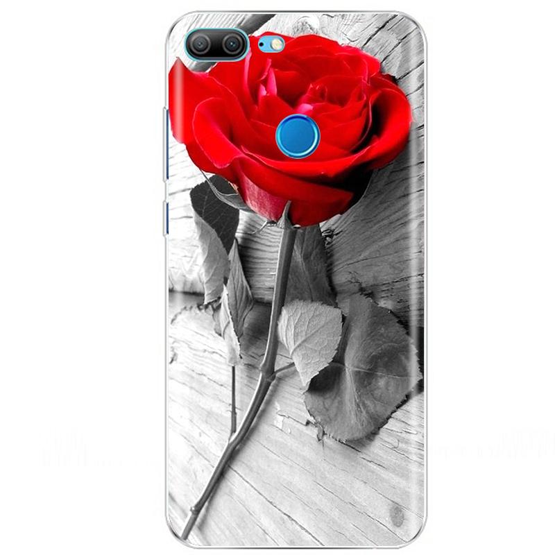 Etui For Honor 9 Lite Etui Kwiat Miękki Silikon Couqe Etui na Telefon Huawei Honor 9 Lite Etui Na Tył Honor9 9lite Coque Funda