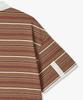 Bobeu Woven Mix Striped Collared T-Shirt_Beige 7156340005